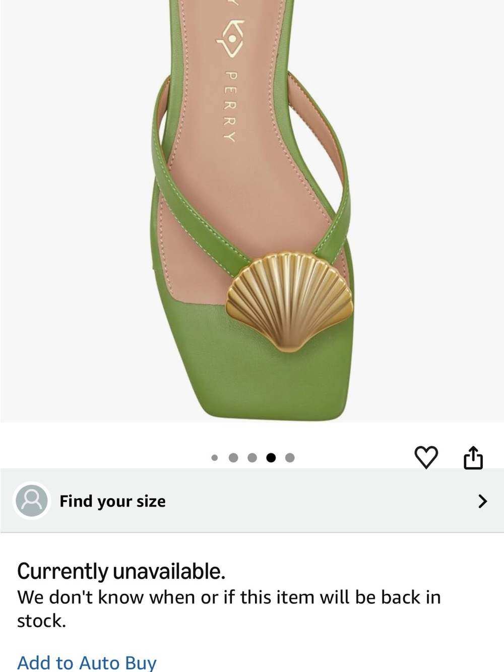 Katy Perry Collections Tan Sandal with Gold Shell Accent - Picture 4 of 5